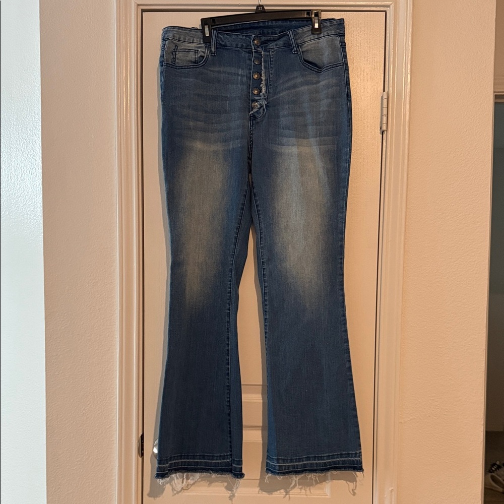 Crazy Train Classic Blue Flare Jeans